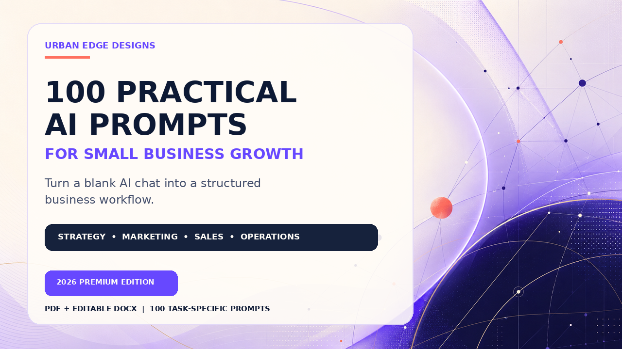 100 Practical AI Prompts for Small Business Growth premium product cover
